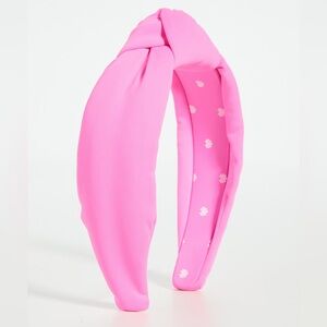 Lele Sadoughi Knot Headband Neon Pink Neoprene